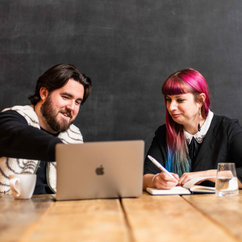 Matt and Gemma in the Fluid studio